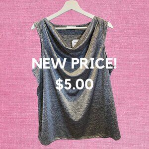 NOW ONLY $5.00 (WAS $16) - XXL Time Square Sleeveless Drape Top - MADE IN CANADA